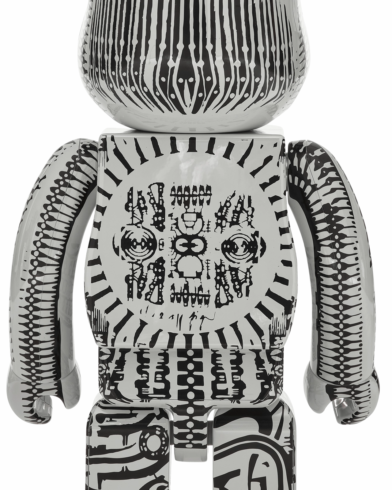 1000% H.R. Giger Chrome Version Be@rbrick White