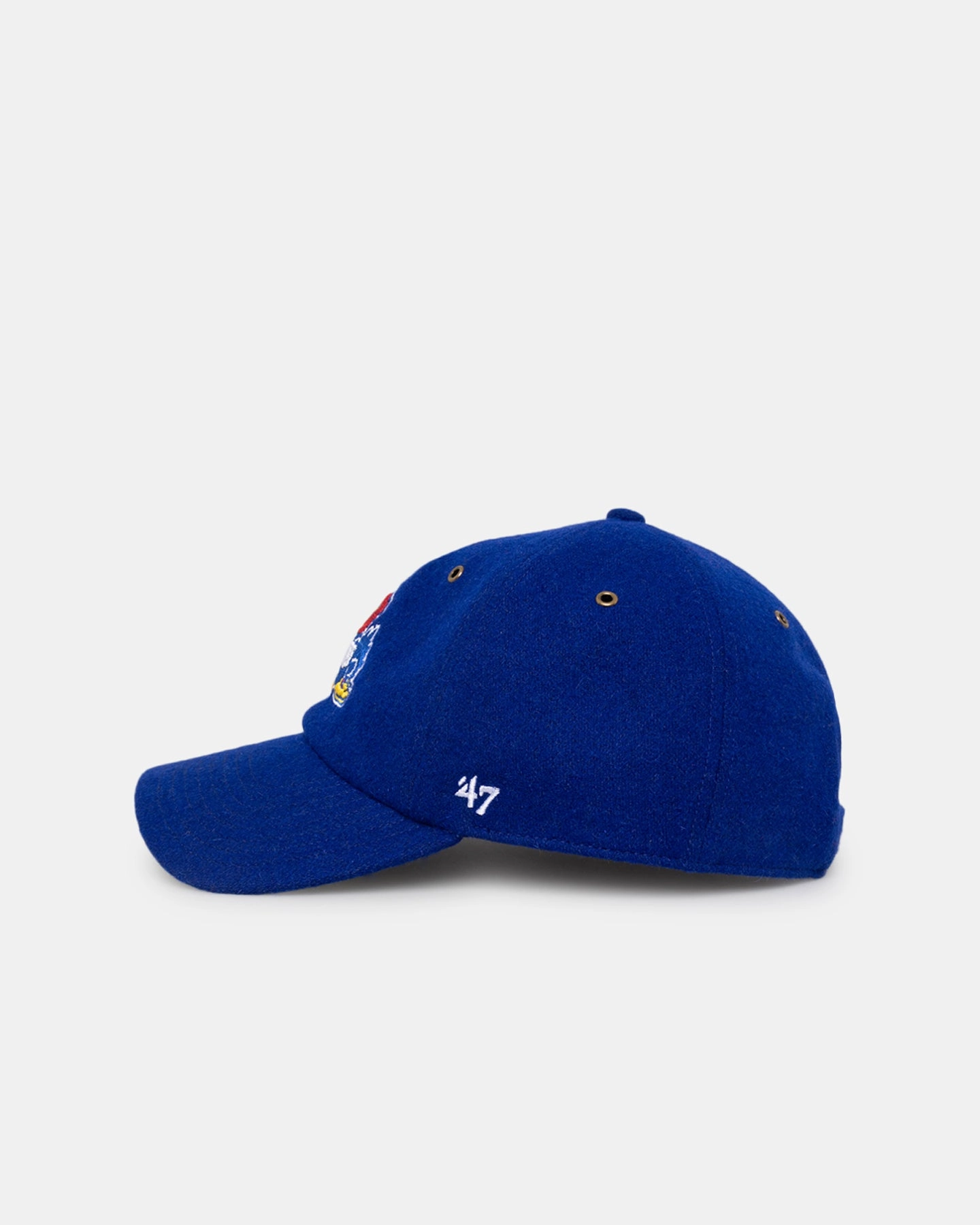 47 Brand Kansas Jayhawks Wooly Clean Up Strapback Royal