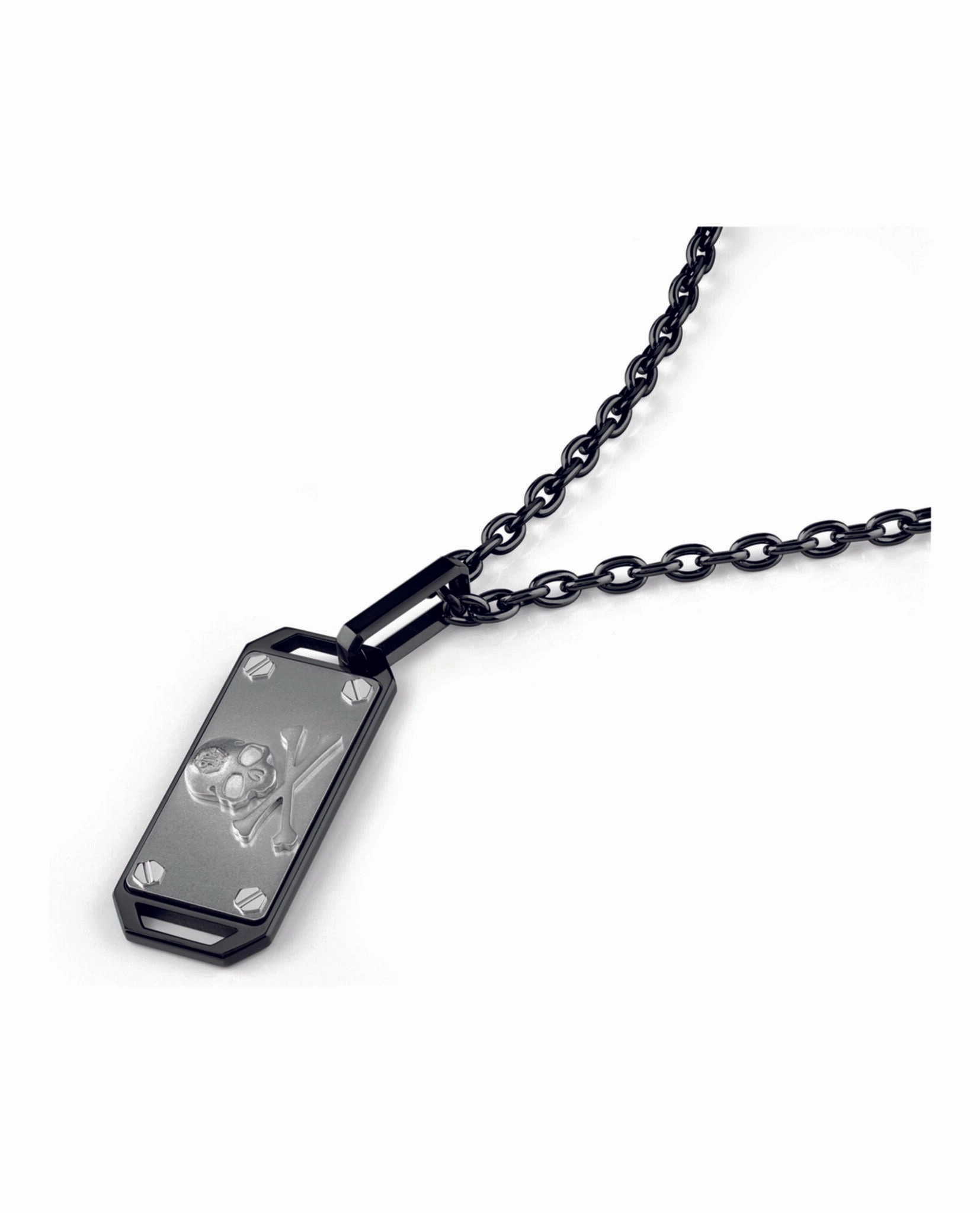 $kull Bones Cable Chain Necklace