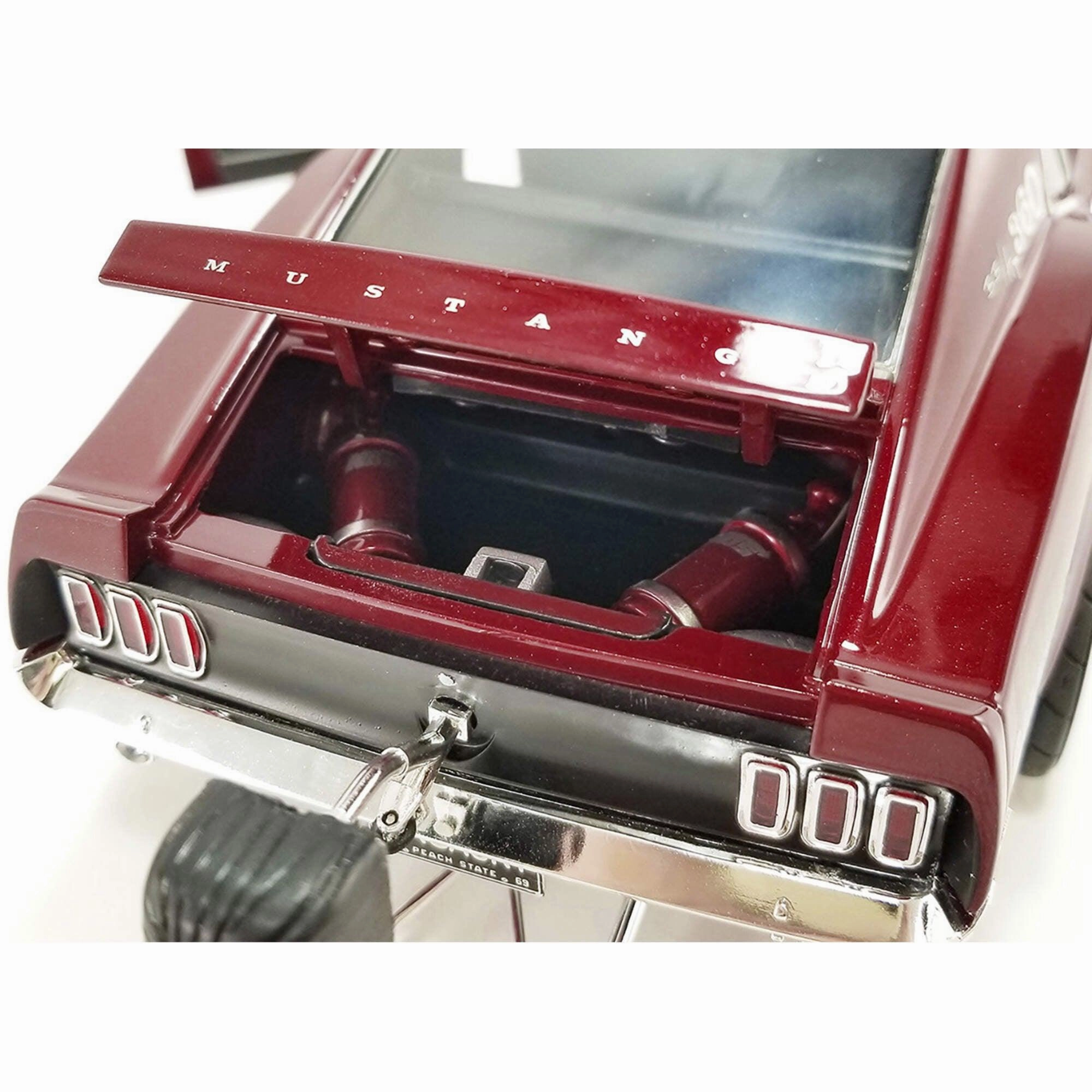 Acme 1/18 Diecast Model Car - 1969 Ford Mustang BOSS 429 Gasser Dark Red Metallic