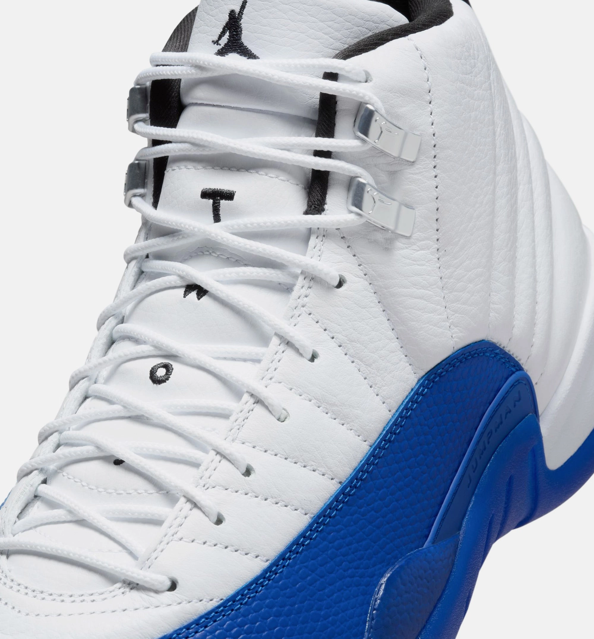 Air Jordan 12 Retro White and Game Royal Mens Lifestyle Shoe - White/Black/Game Royal