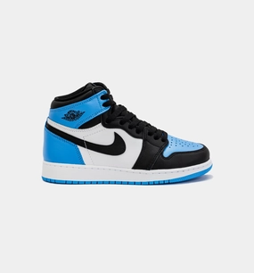 Air Jordan 1 Retro High OG University Blue Grade School Lifestyle Shoe - Black/Blue
