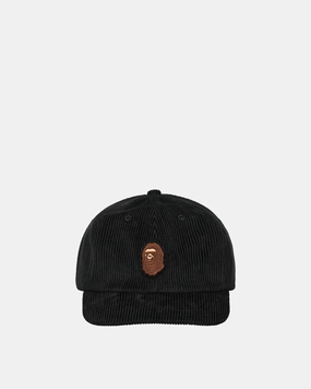 Ape Head Corduroy Cap Black
