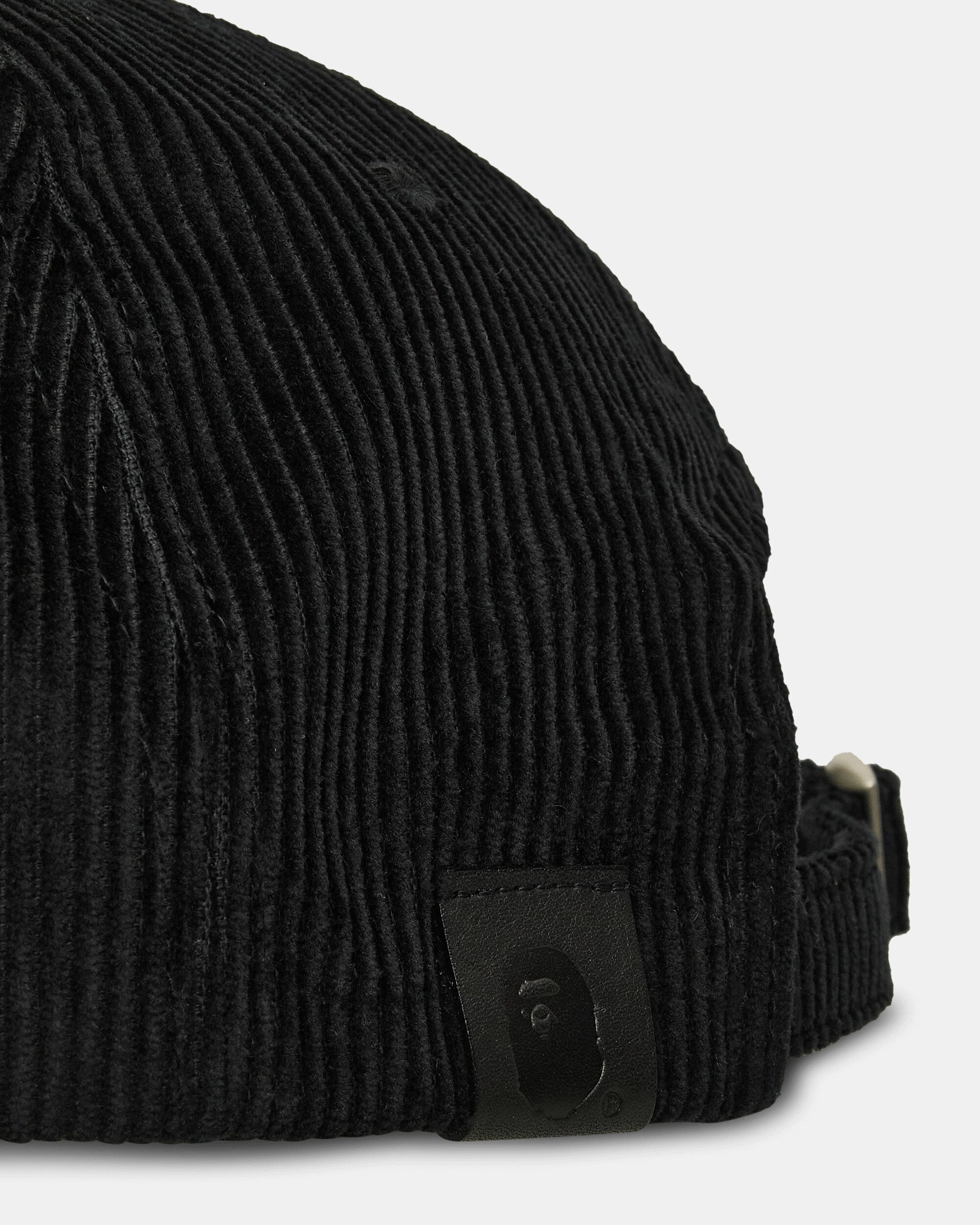 Ape Head Corduroy Cap Black