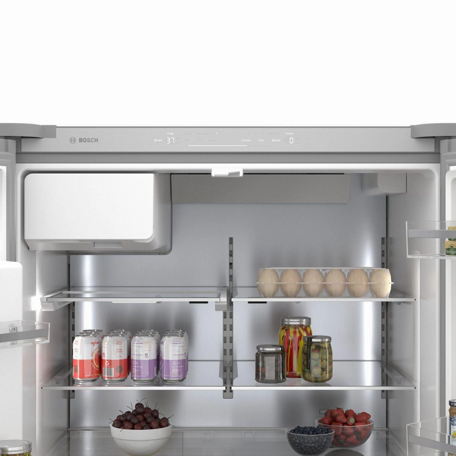 Bosch B36FD50SNS 500 Series French Door Bottom Mount Refrigerator 36'' Easy Clean Stainless Steel B36Fd50Sns