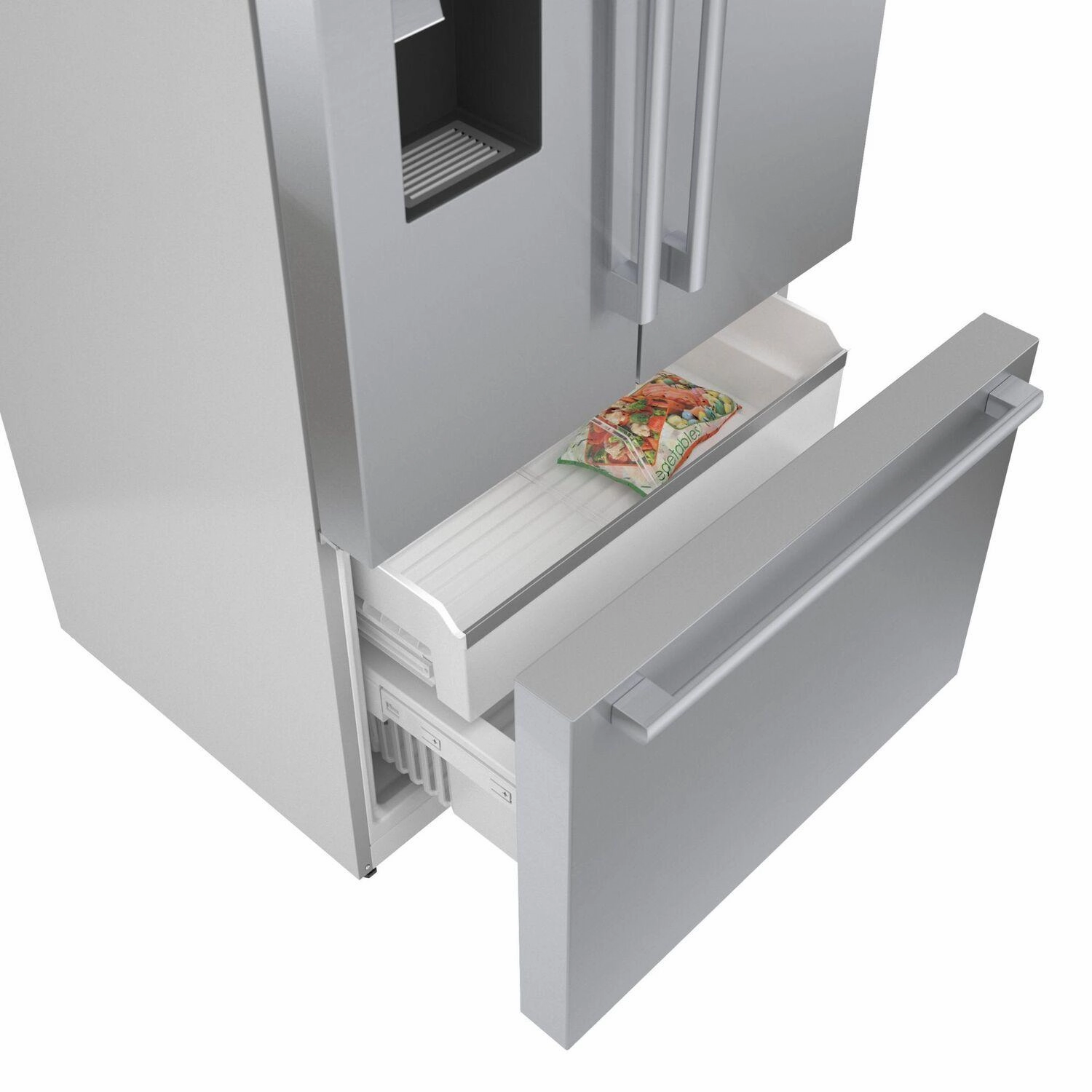 Bosch B36FD50SNS 500 Series French Door Bottom Mount Refrigerator 36'' Easy Clean Stainless Steel B36Fd50Sns