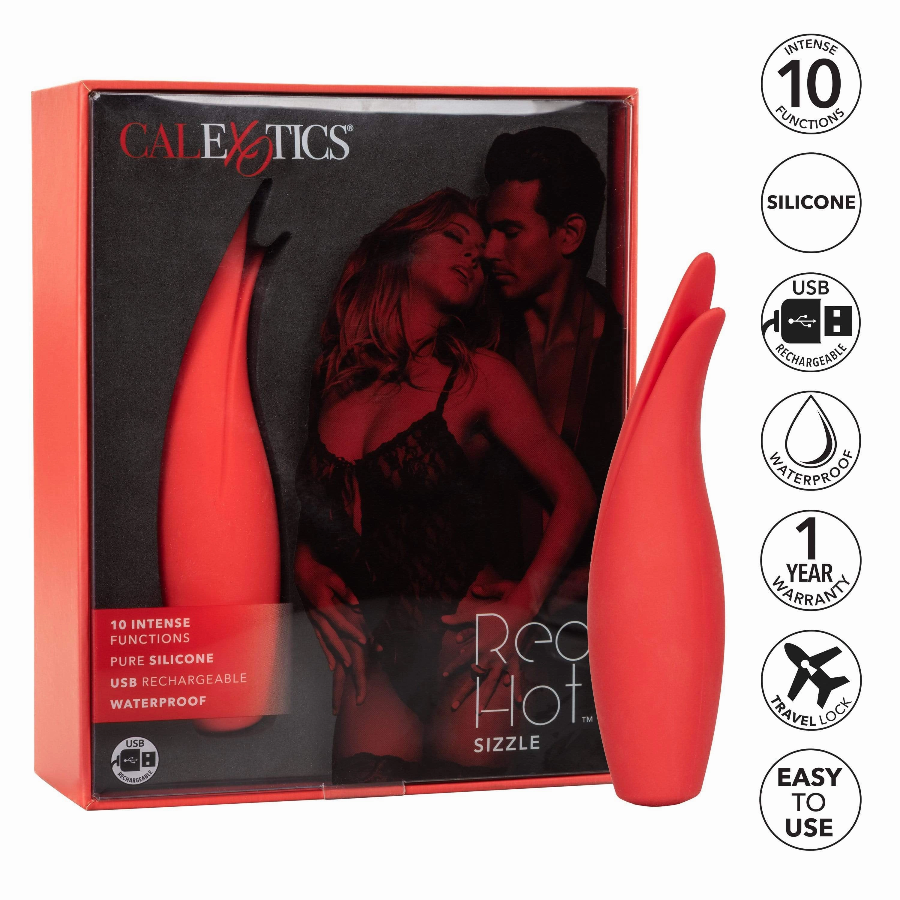 California Exotics - Red Hot Sizzle Clit Massager (Red)