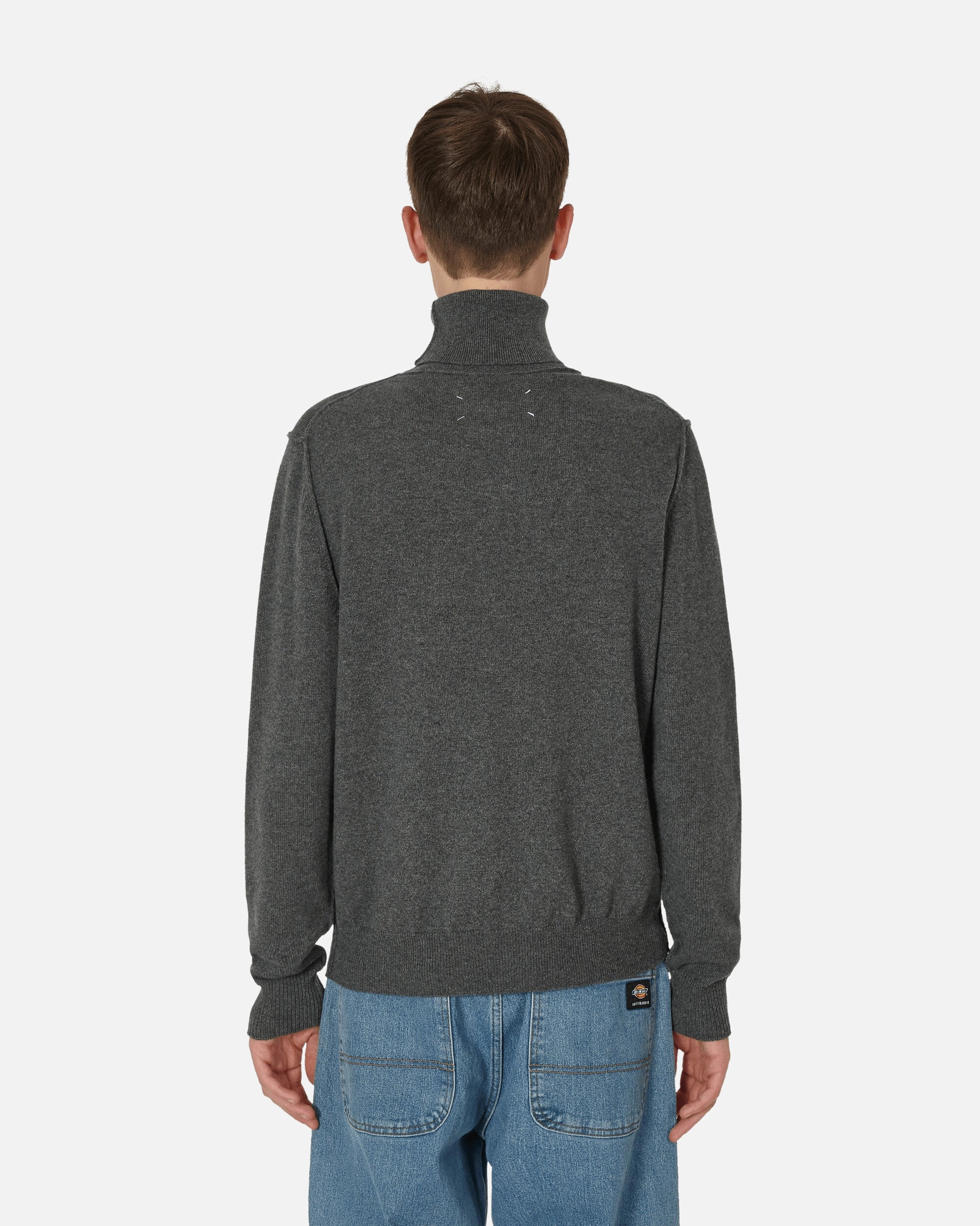 Cashmere Turtleneck Sweater Medium Grey