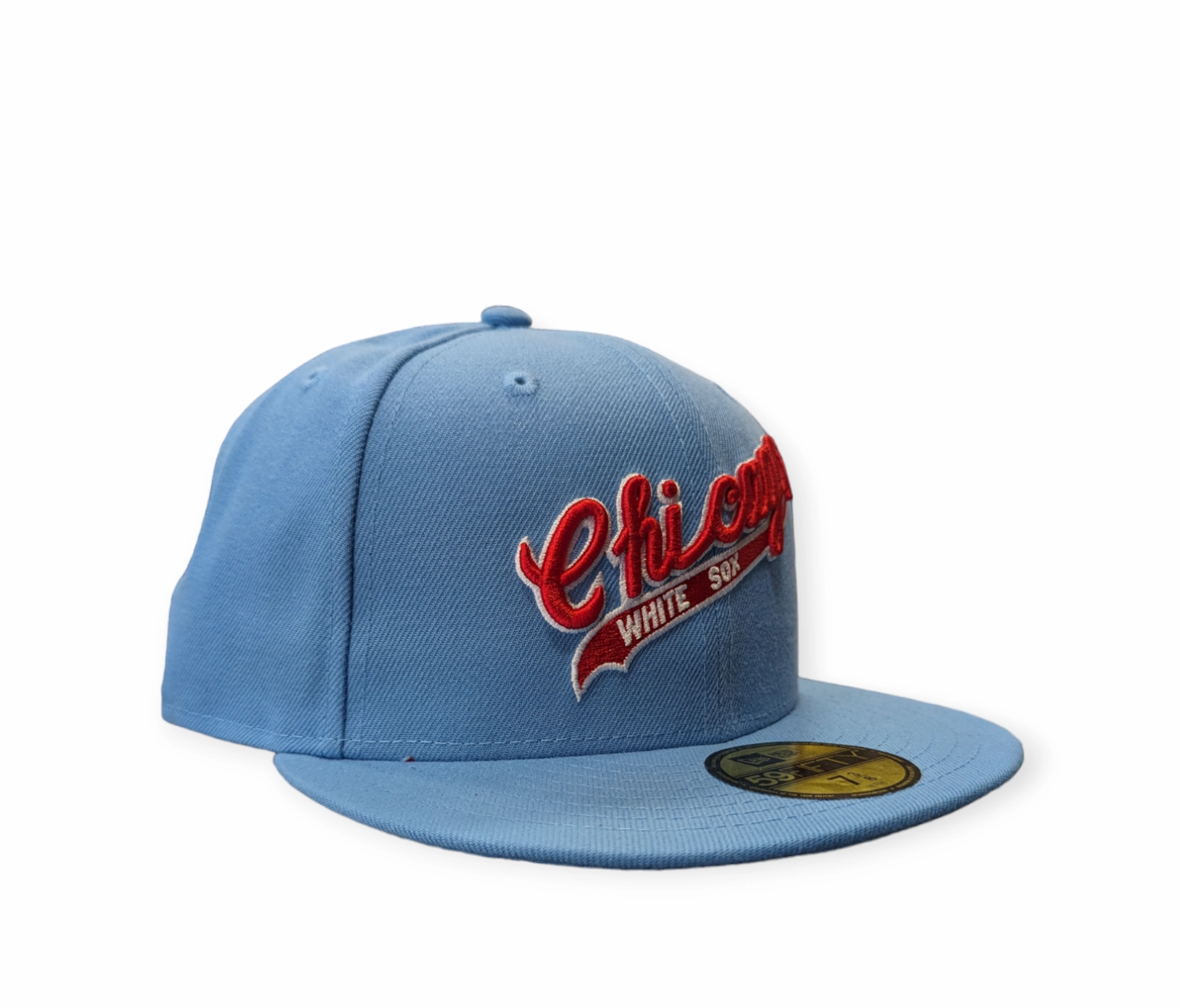 Chicago White Sox New Era Sky Blue Cooperstown Script 59FIFTY Fitted Hat