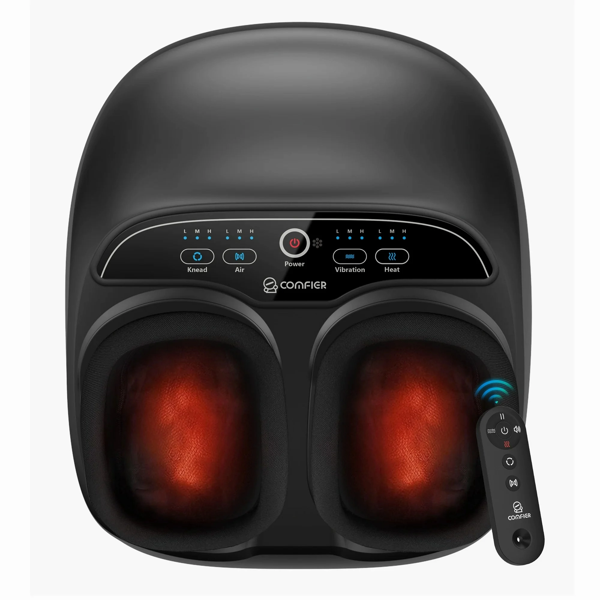 Comfier CF-53WM10 Foot Massager with Heat, Up to Size: 13, Black