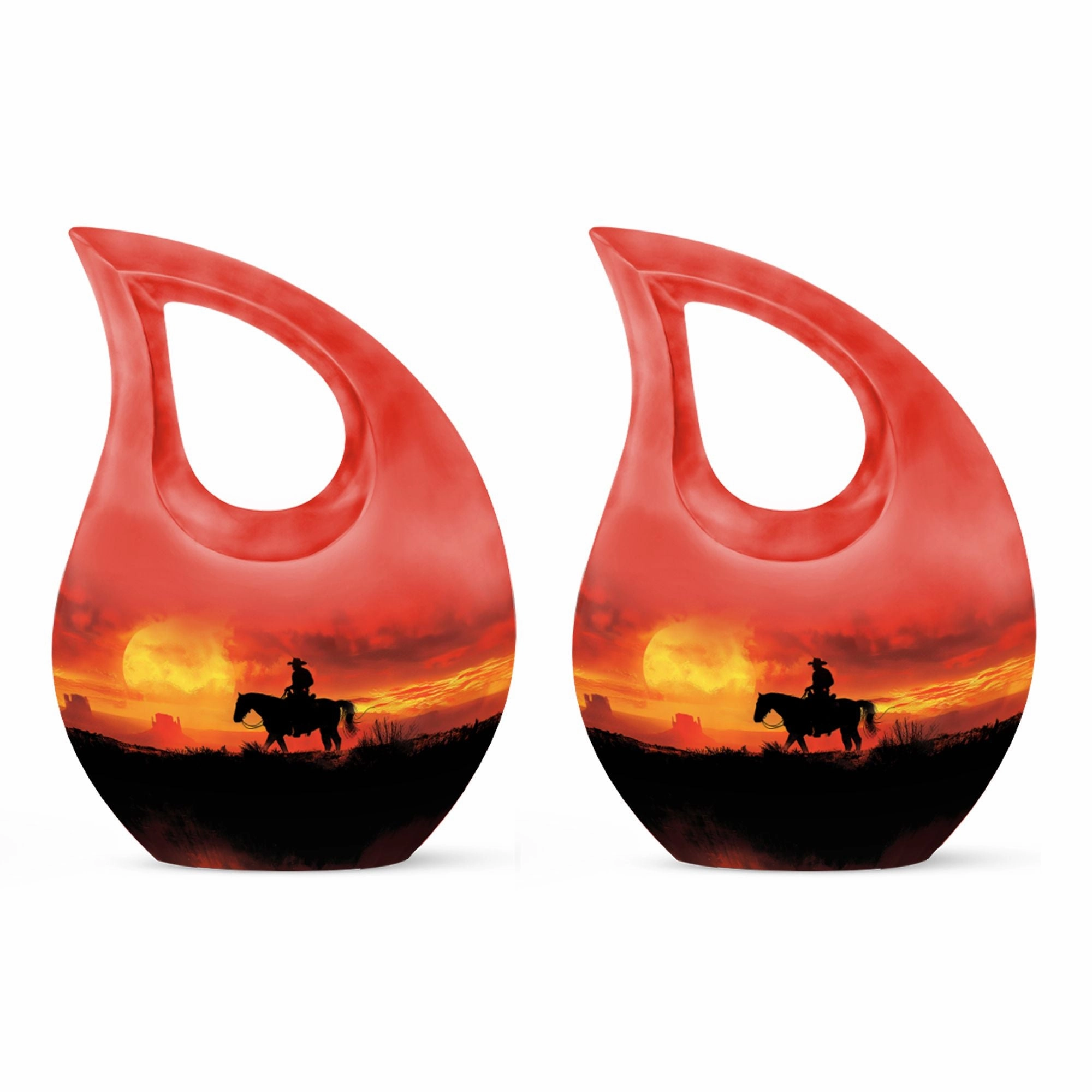 Cowboy Saga: Memorial Urn for Heartfelt Ashes Preservation