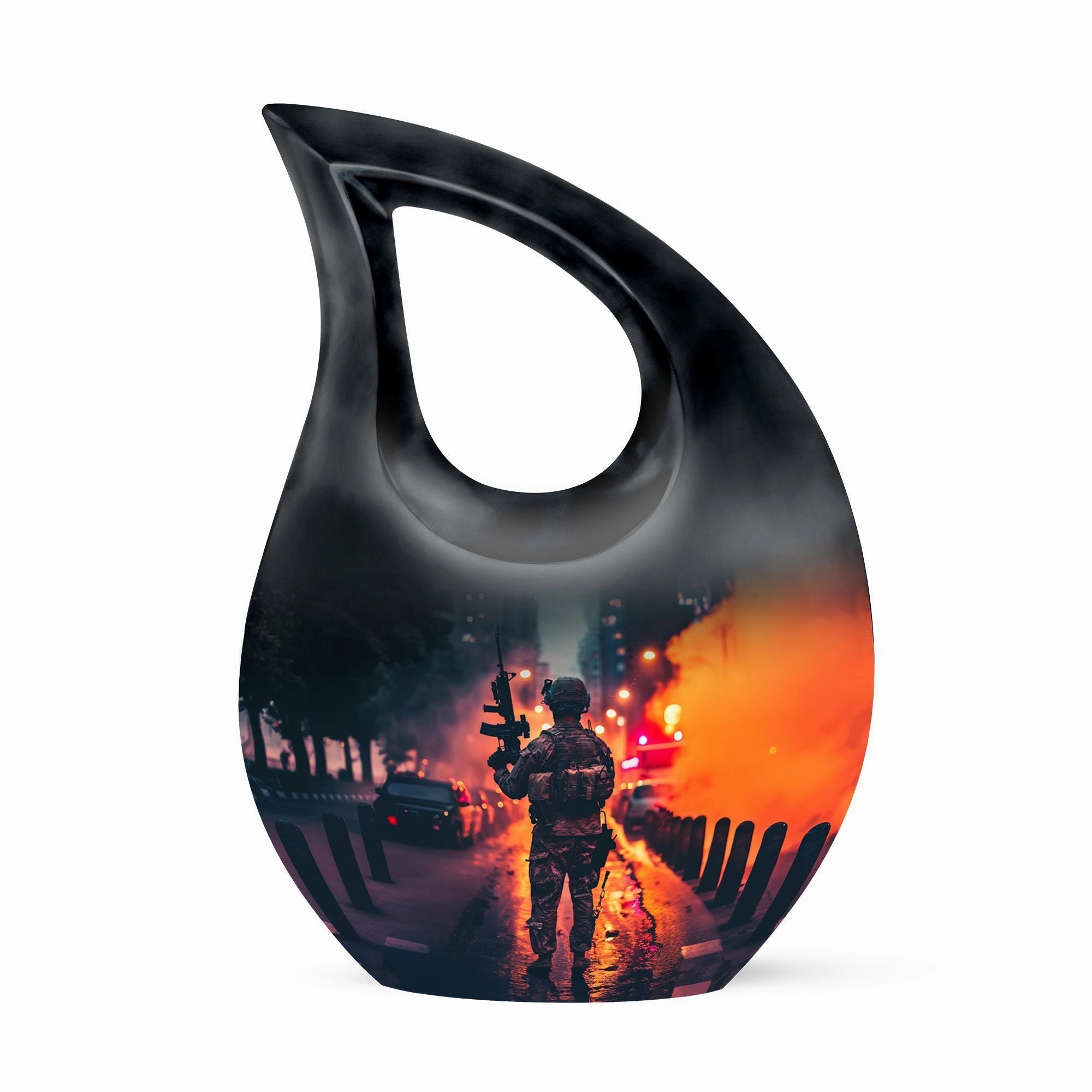 Cross-Drop Military Memorial Urn: Affordable Honoring Solution