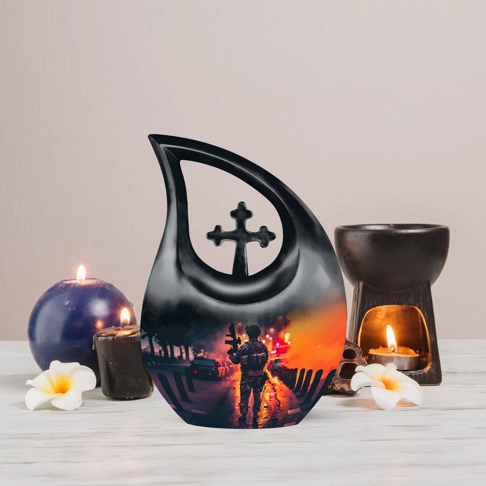 Cross-Drop Military Memorial Urn: Affordable Honoring Solution