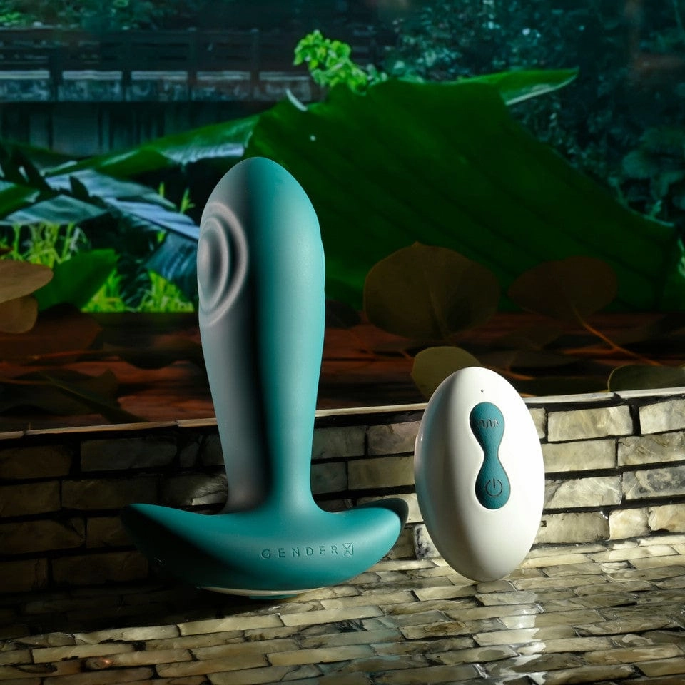 Evolved - Gender X Tunnel Tapper Remote Control Anal Plug (Teal)
