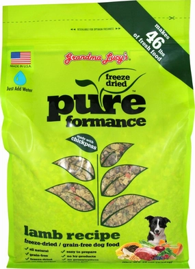 Grandma Lucy's Pureformance Lamb and Chickpea Freeze-Dried Grain-Free Dog Food