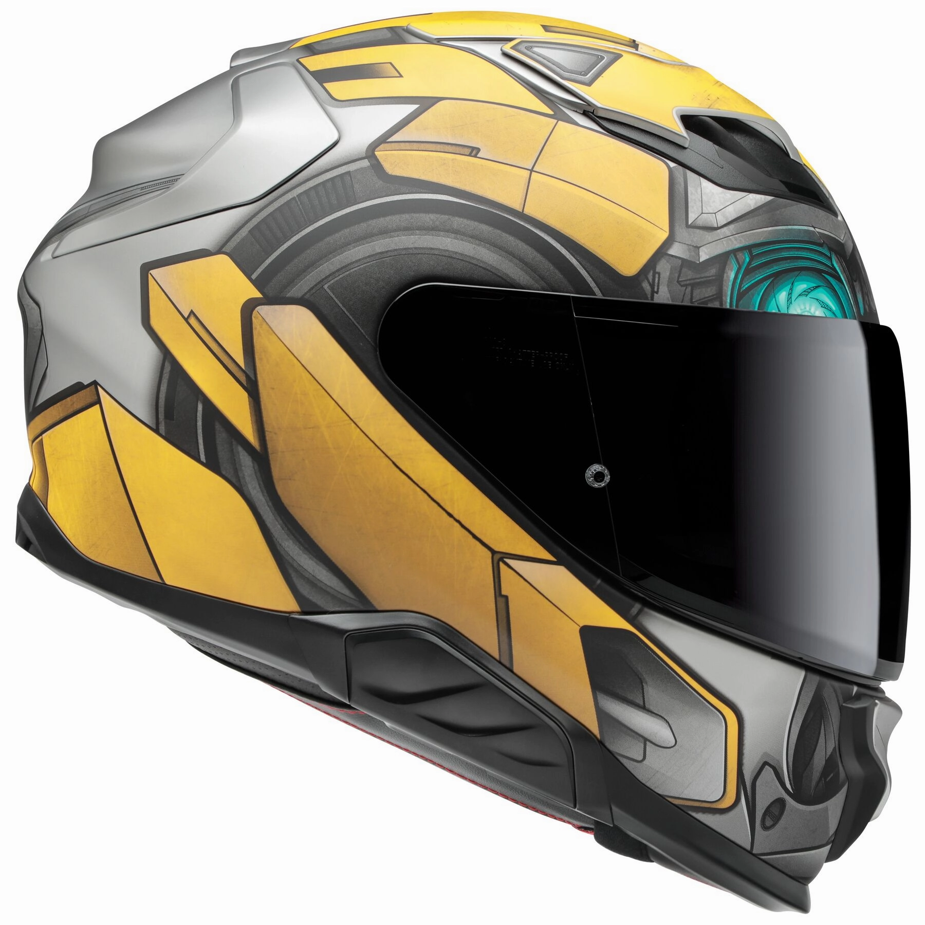 HJC F71 Full Face Bluetooth Helmet Bumblebee MC-3SF 11b Installed