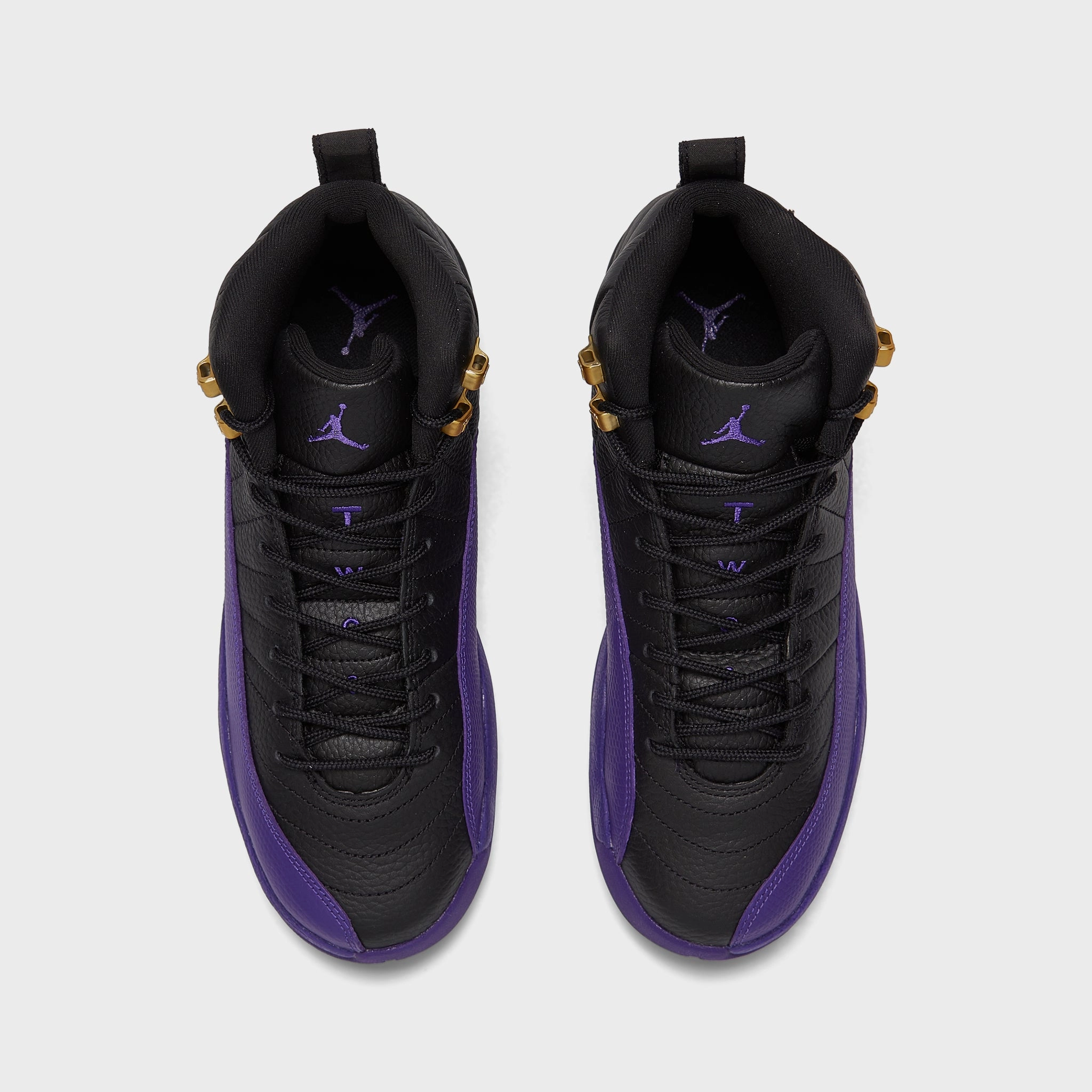 Jordan 12 Retro GS Black / Field Purple - Metallic Gold