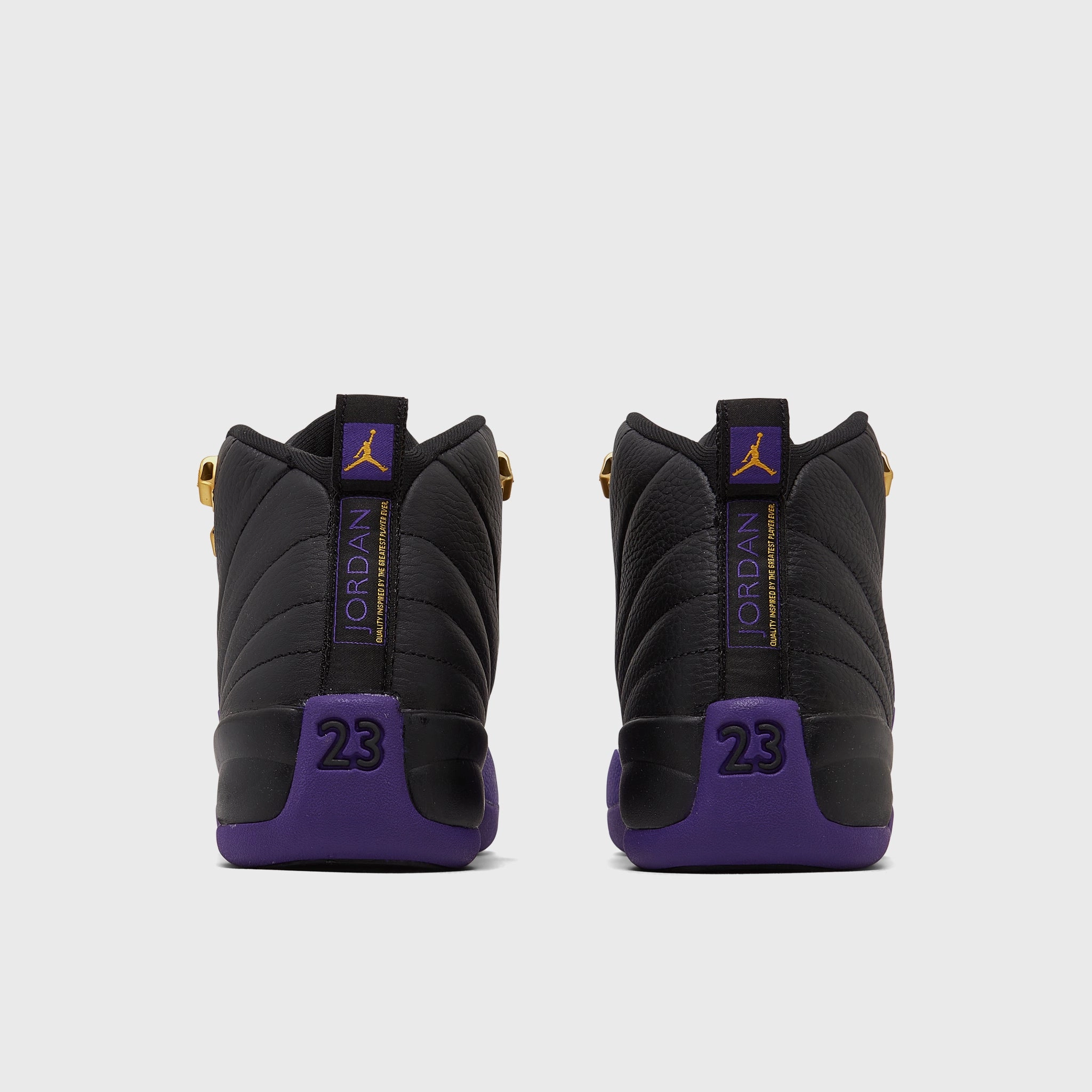 Jordan 12 Retro GS Black / Field Purple - Metallic Gold