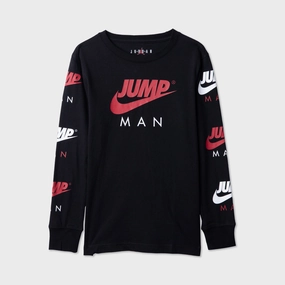 Jordan Junior Boys' Jumpman Long Sleeve T-shirt / Black