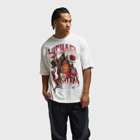 Jordan Photo Graphic Oversized T-Shirt Sail / Varsity Red - Varsity Red