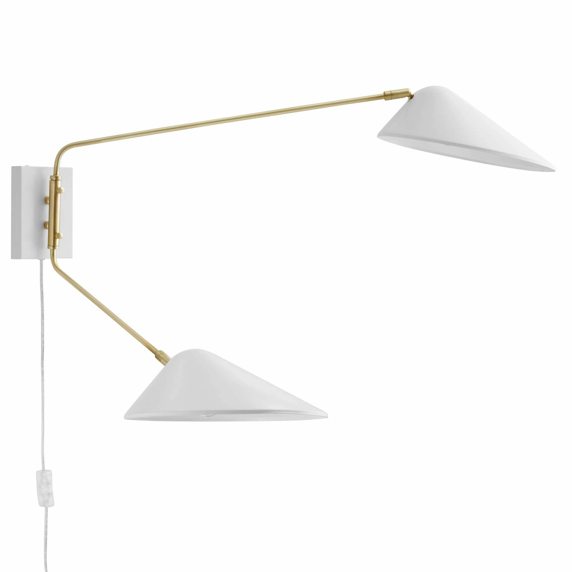 Journey 2-Light Swing Arm Wall Sconce by Modway