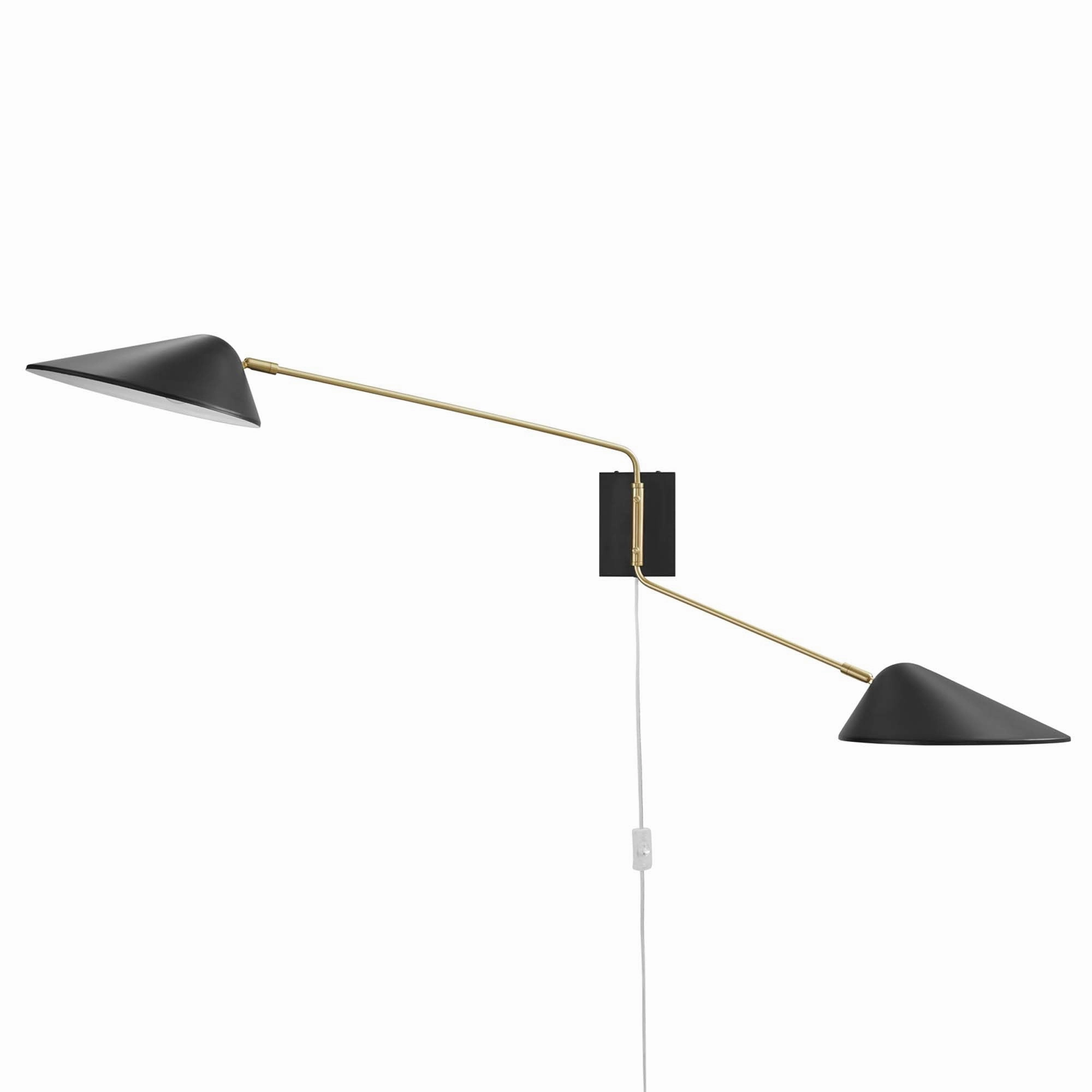 Journey 2-Light Swing Arm Wall Sconce by Modway