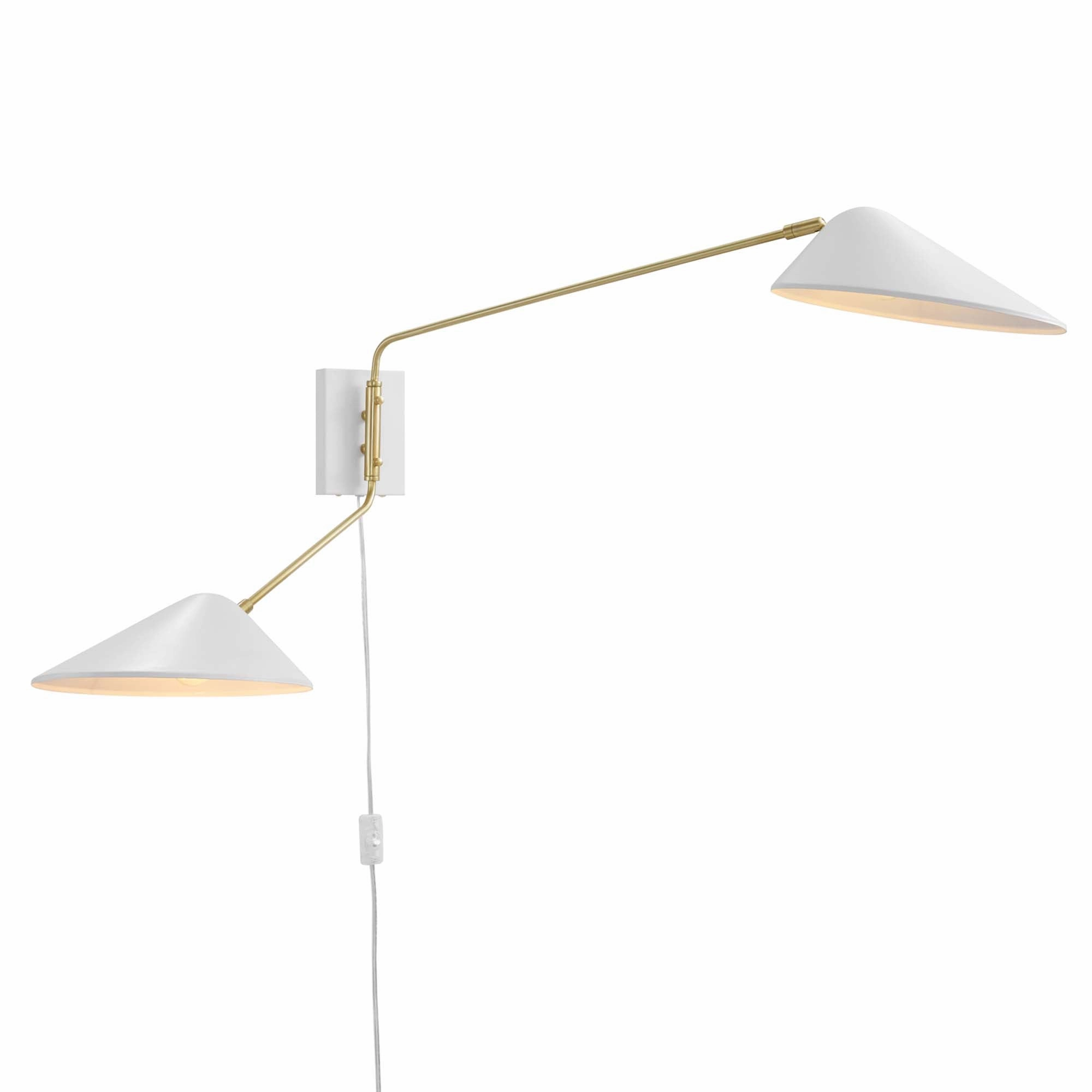 Journey 2-Light Swing Arm Wall Sconce by Modway