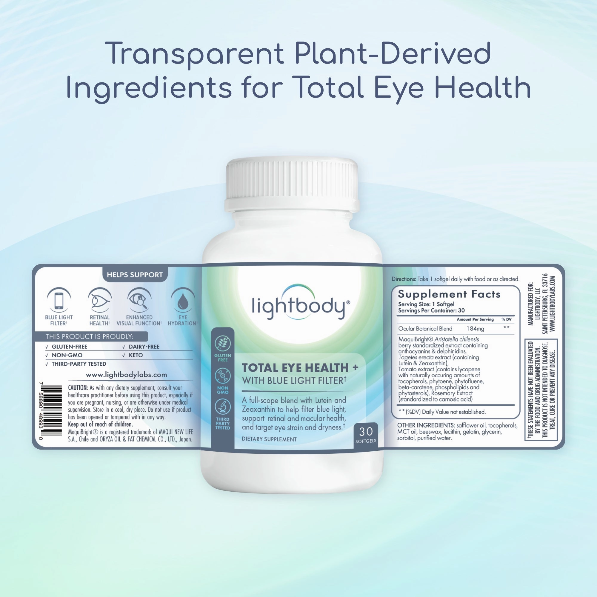 Lightbody® Total Eye Health   Blue Light Filter Supplement
