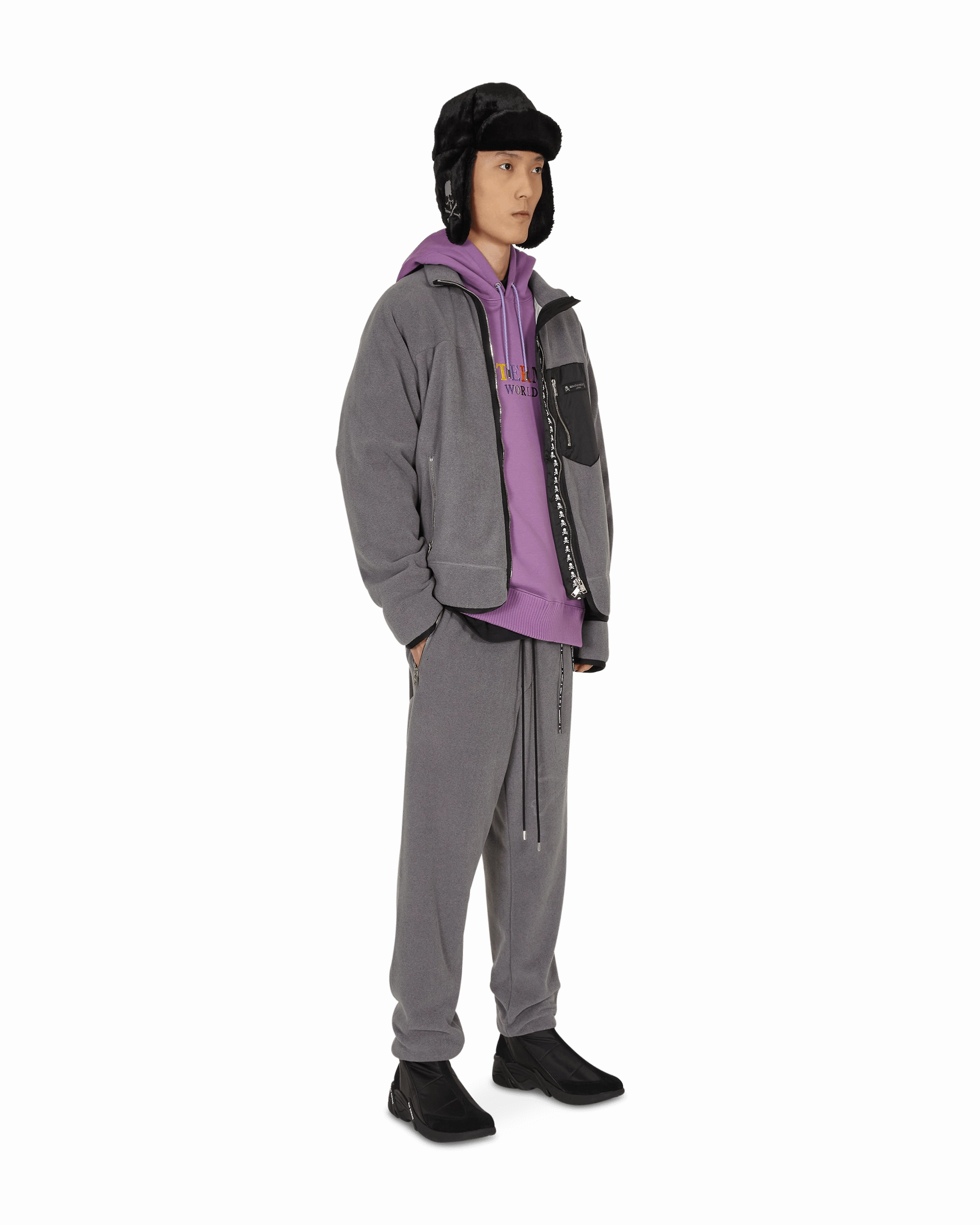 Logo Hooded Sweatshirt Purple