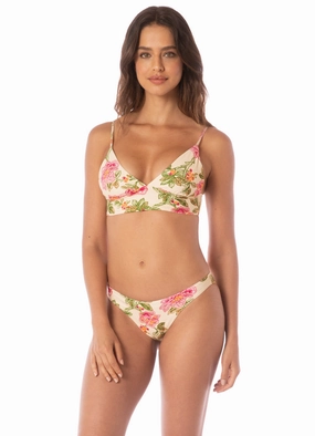 Maaji Retro Bloom Copilot Long Line Triangle Bikini Top