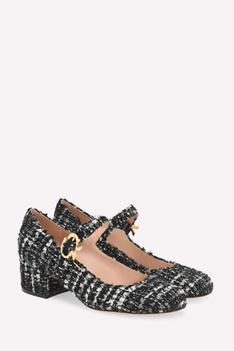 Mary Ribbon Boucle Heels