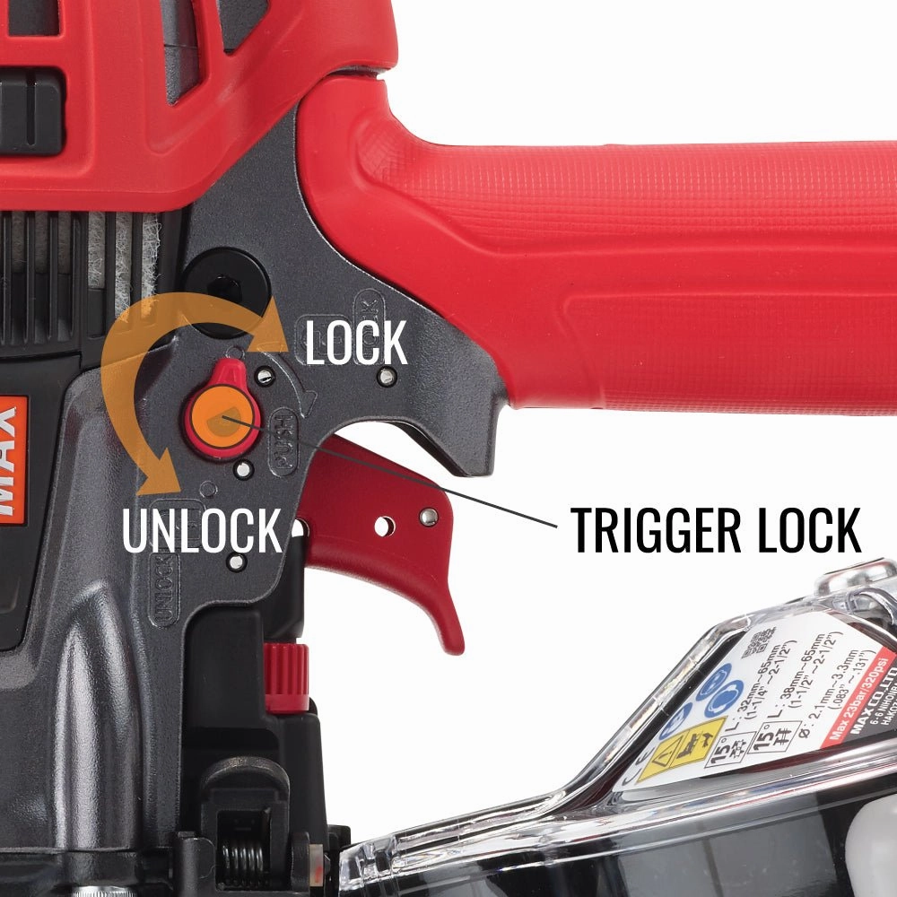 Max HN65S - PowerLite® High Pressure Decking, Sheathing & Siding Coil Nailer up to 2-1/2
