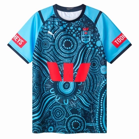 Men's State Of Origin NSW Blue 2024 Replica Indigenous Jersey