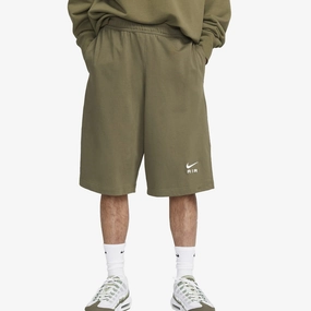 Nike | AIR OVERSIZED FLEECE SHORTS  { MEDIUM OLIVE/PHANTOM