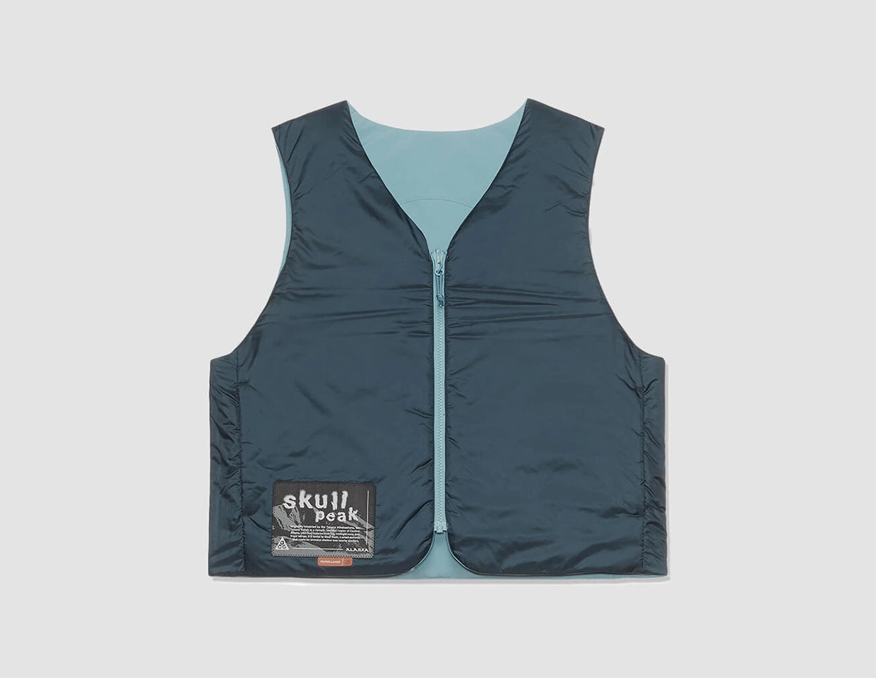 Nike ACG Skull Peak PrimaLoft Reversible Vest Denim Turquoise / Armory Navy