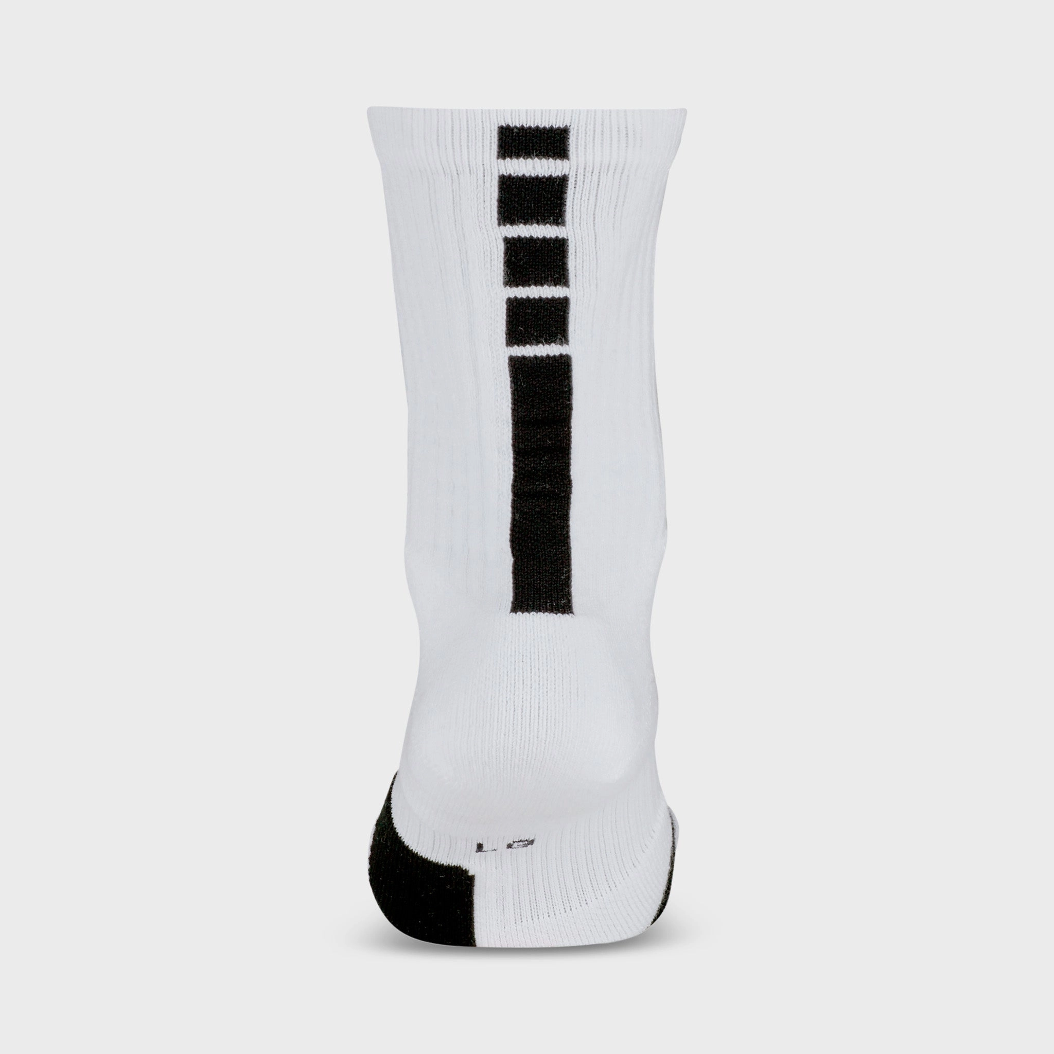 Nike Elite Crew Basketball Socks White / Black - Black