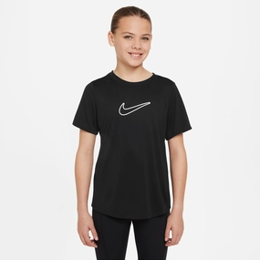 Nike One Fitted Big Kids Girls Dri-Fit Short Sleeve Top