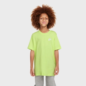 Nike Sportswear Junior's Embroidered Futura T-Shirt / LT Lemon Twist