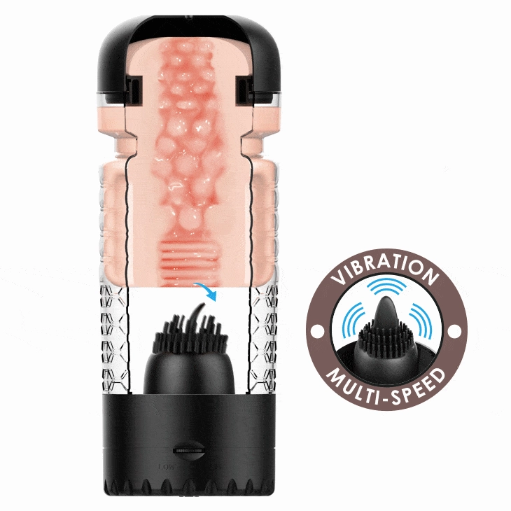 Pretty Love - Emily Vibrating Licking Masturbator (Beige)