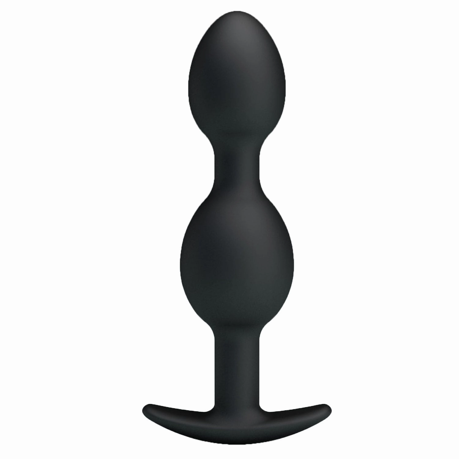 Pretty Love - Heavy Balls Silicone Butt Plug (Black)