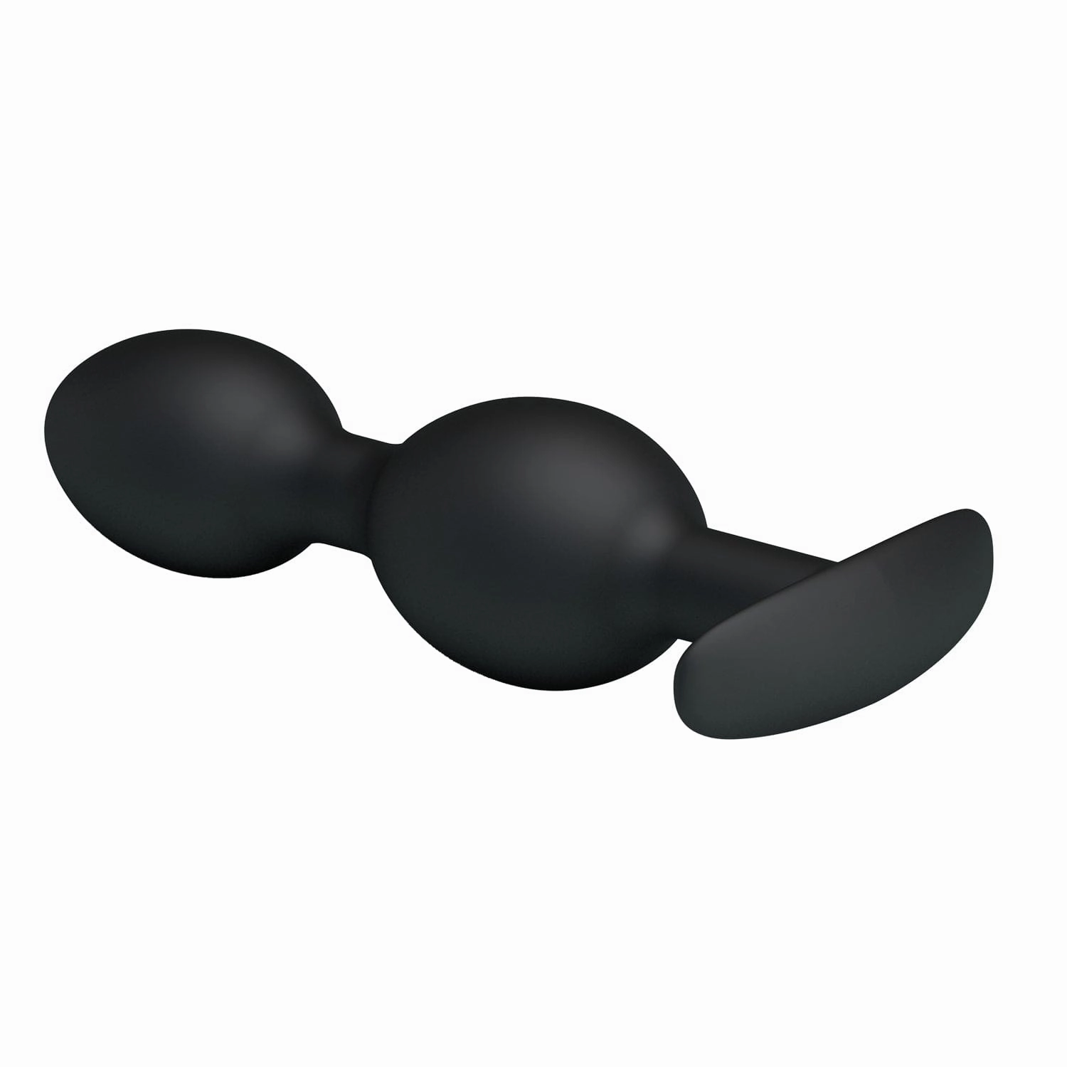 Pretty Love - Heavy Balls Silicone Butt Plug (Black)