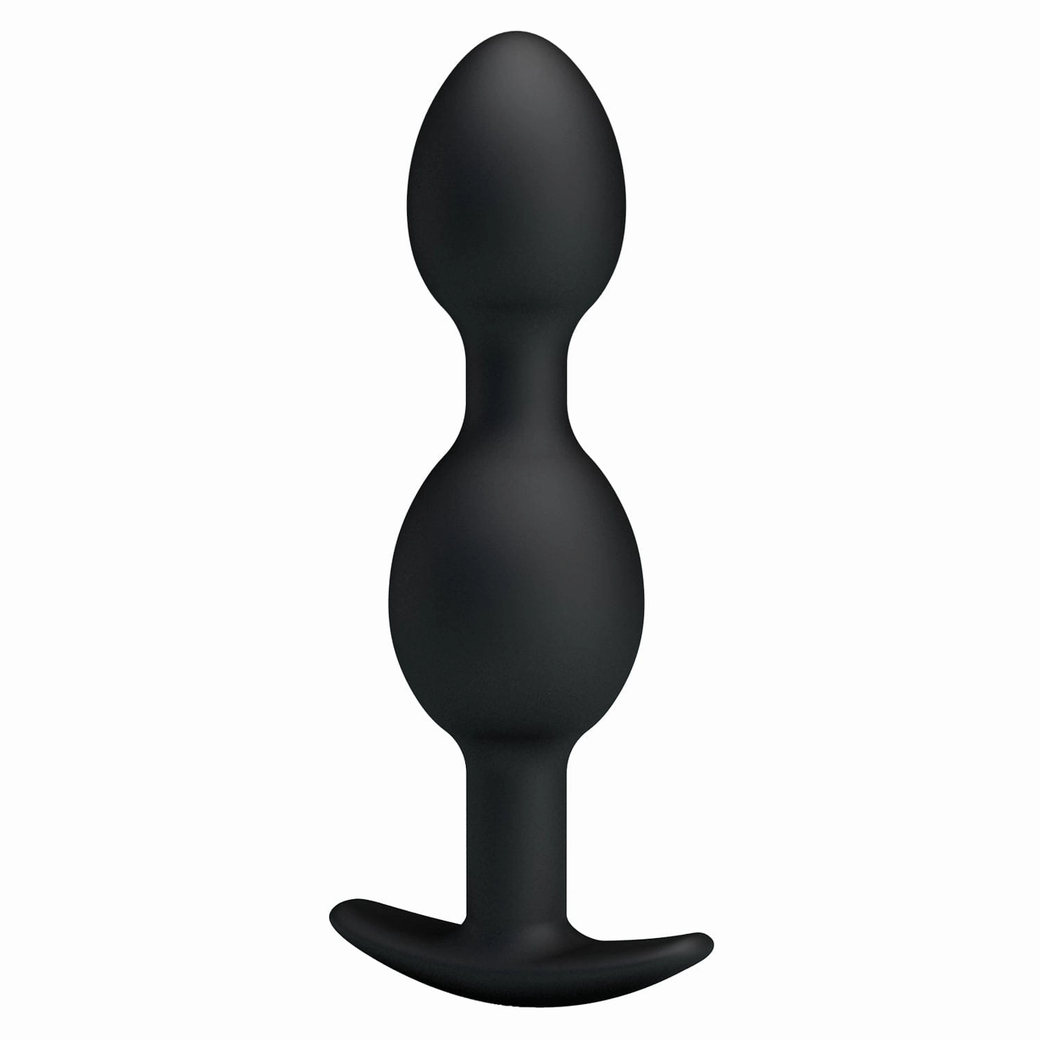 Pretty Love - Heavy Balls Silicone Butt Plug (Black)