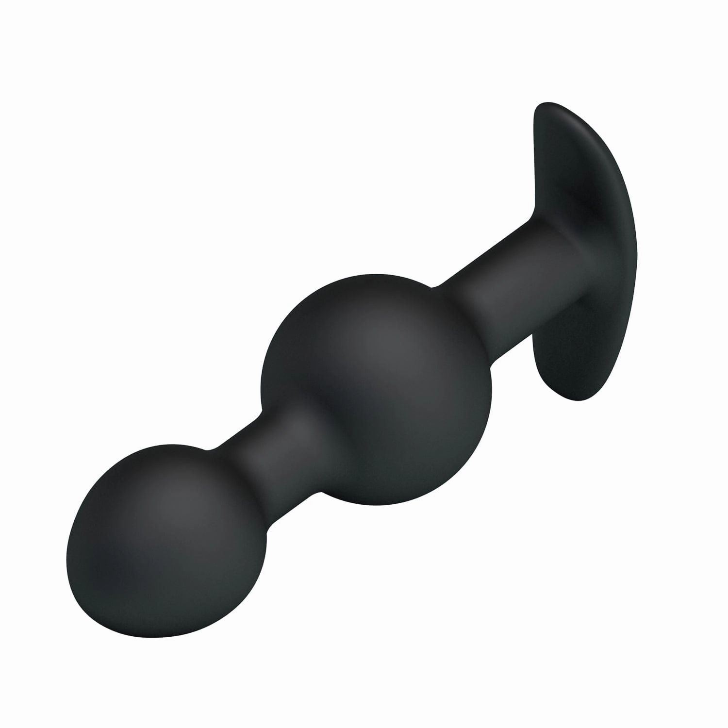 Pretty Love - Heavy Balls Silicone Butt Plug (Black)