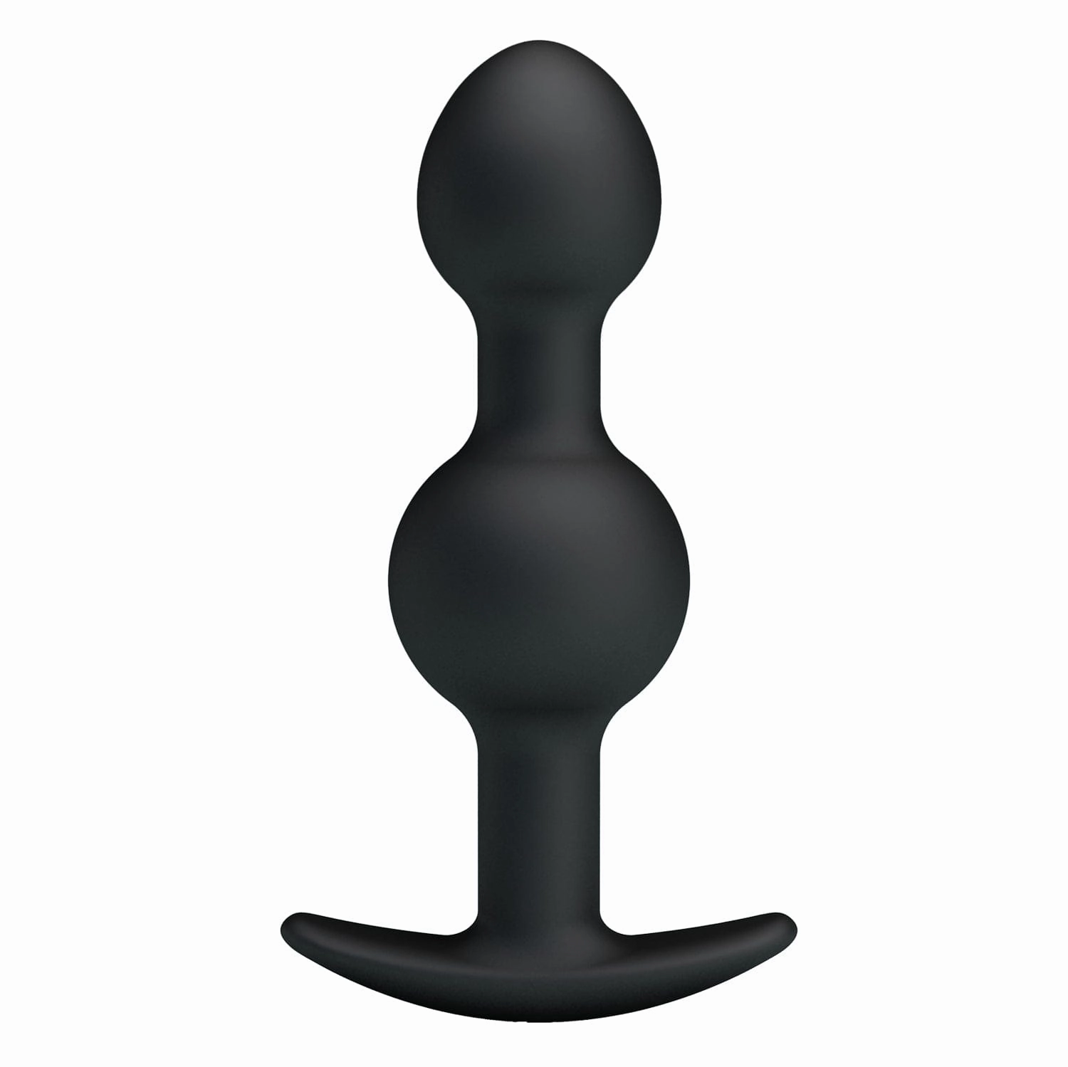 Pretty Love - Heavy Balls Silicone Butt Plug (Black)