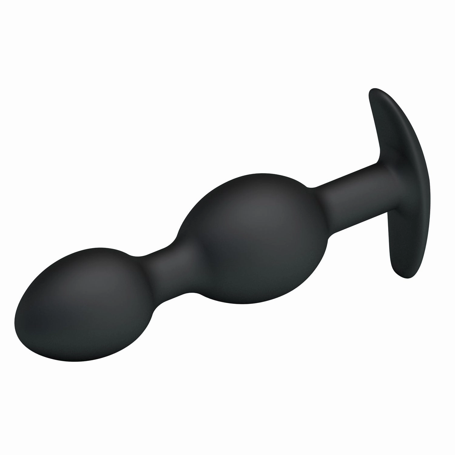 Pretty Love - Heavy Balls Silicone Butt Plug (Black)