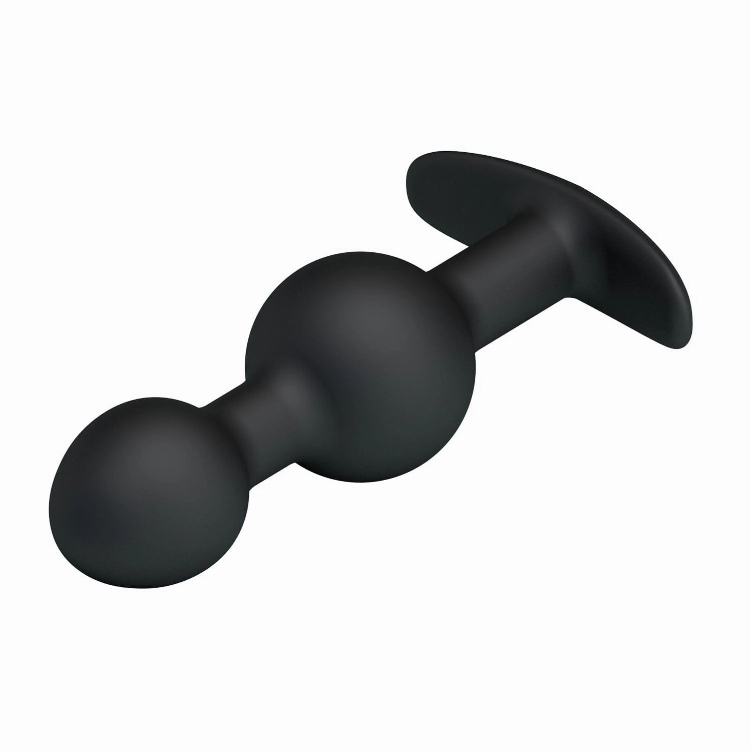 Pretty Love - Heavy Balls Silicone Butt Plug (Black)
