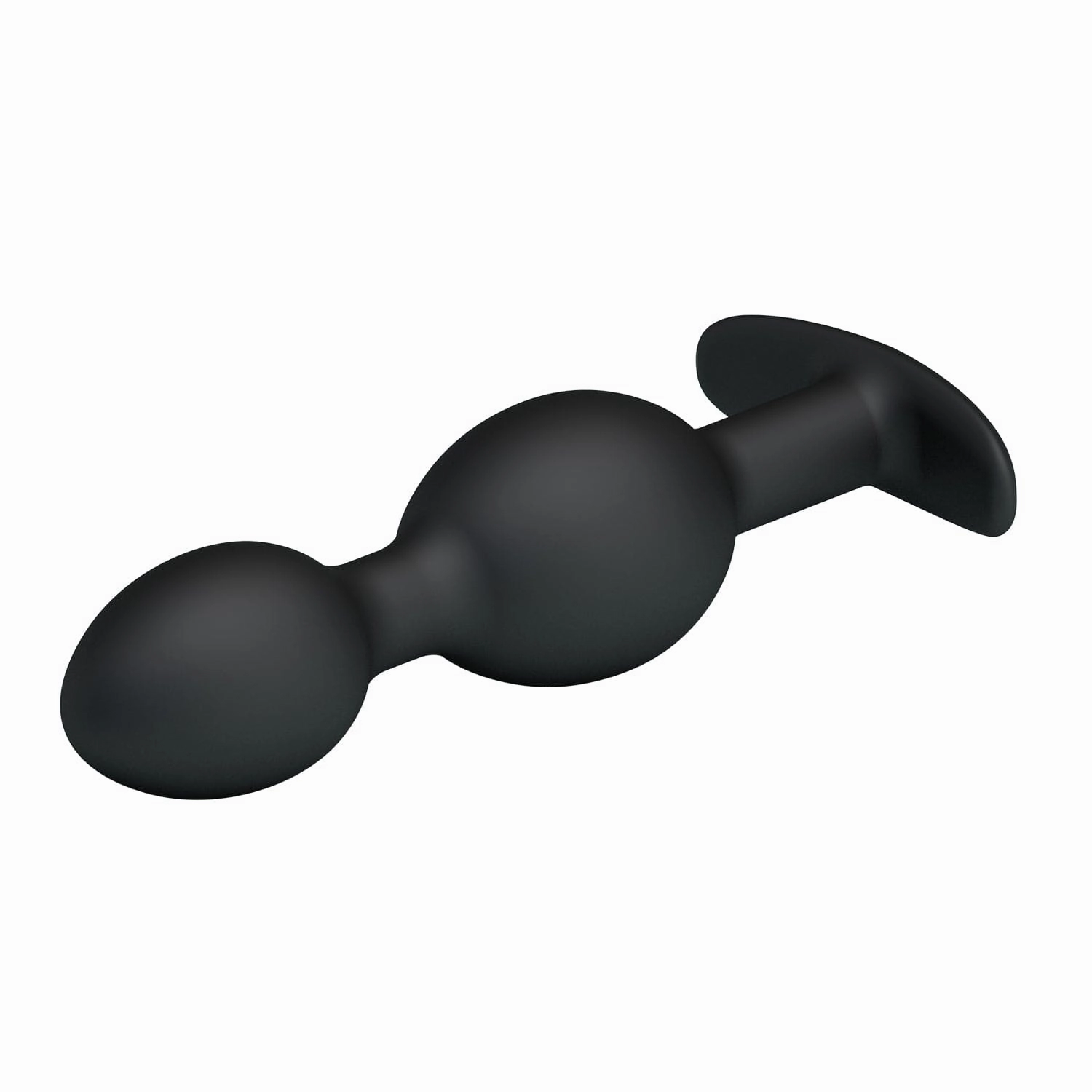 Pretty Love - Heavy Balls Silicone Butt Plug (Black)