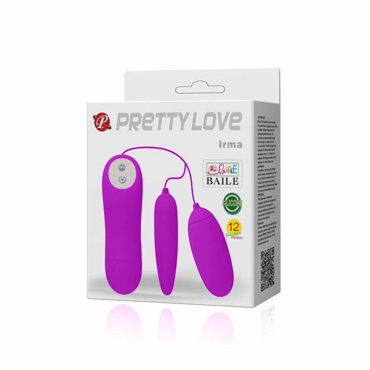 Pretty Love - Irma Remote Control Egg Massager Vibrator (Purple)