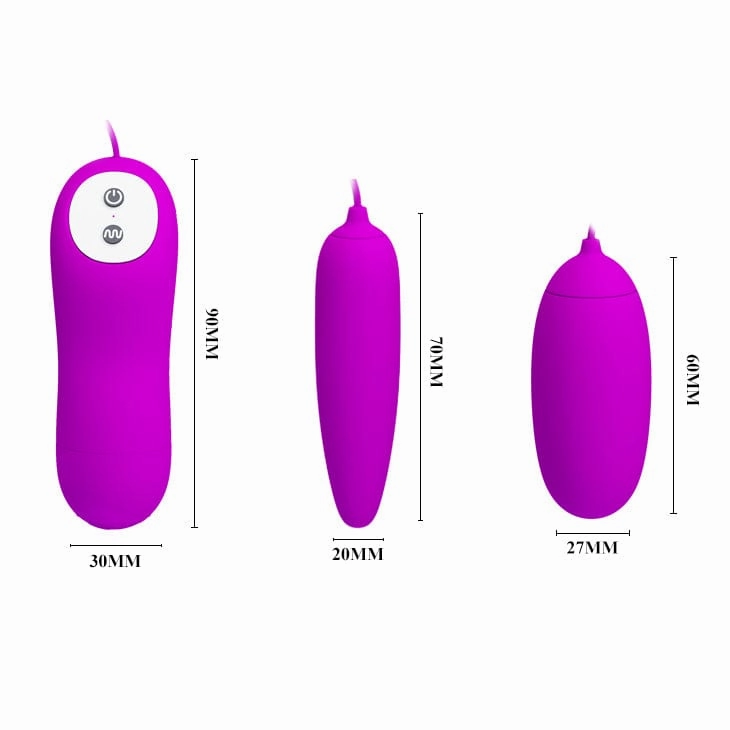 Pretty Love - Irma Remote Control Egg Massager Vibrator (Purple)