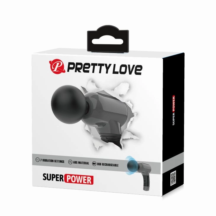 Pretty Love - Super Power Wand Massager Gun (Black)